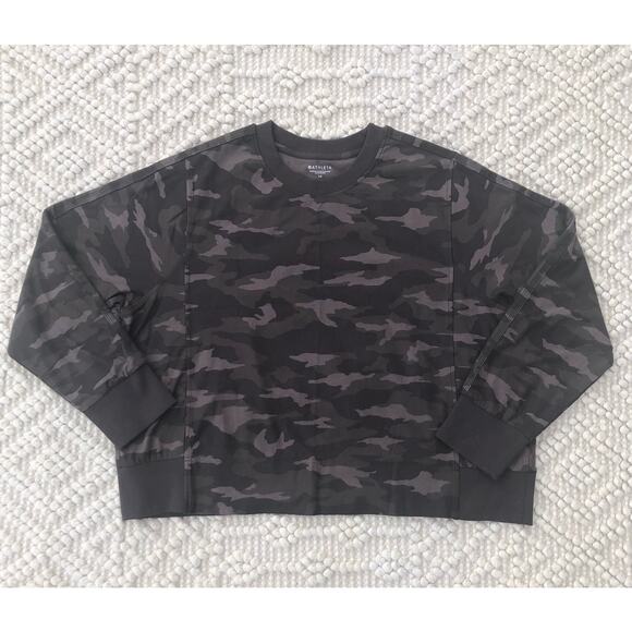 Athleta Farallon Camo Crewneck Sweatshirt Plus 1X - Picture 2 of 6